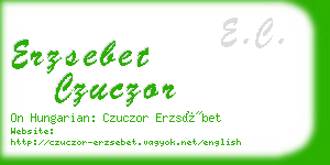 erzsebet czuczor business card